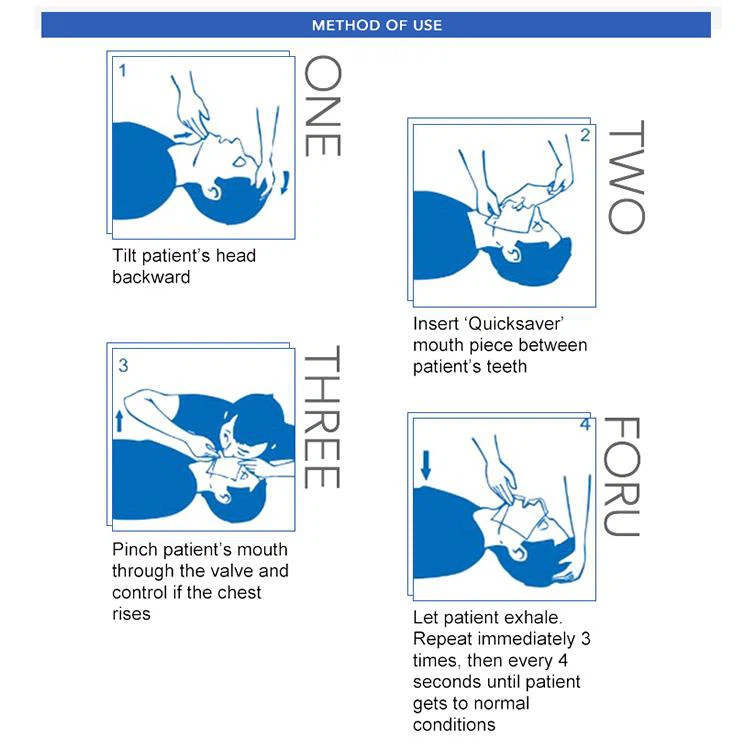 ماسک جیبی CPR ماسک با شیر یک طرفه (7)